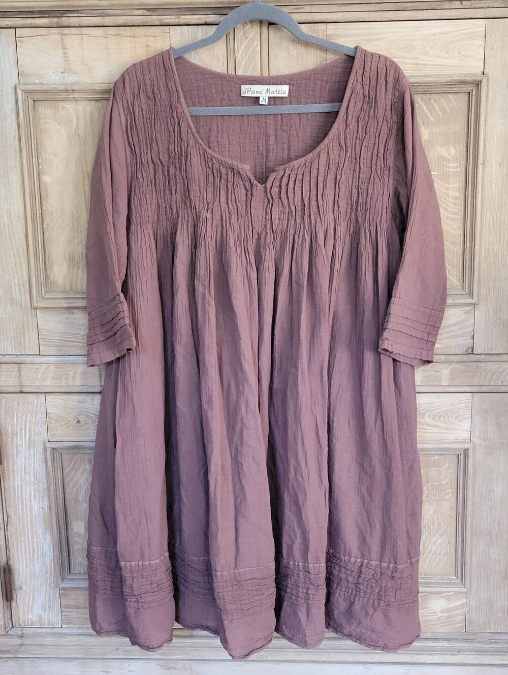 JP and Mattie Brown 100% Cotton Fabienne Dress - Size Medium